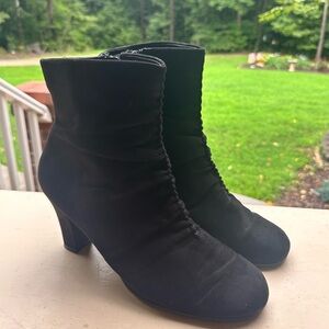 Black Suede Booties - Aerosoles: Women’s 11